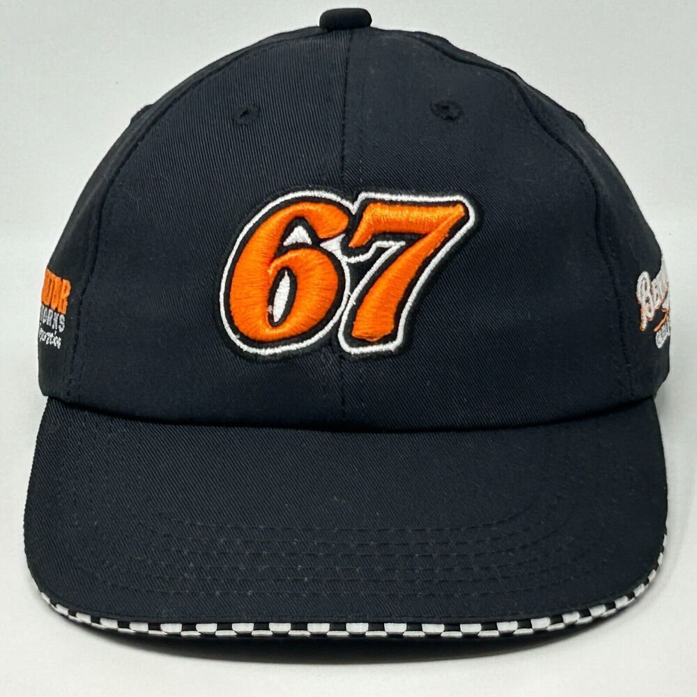 NASCAR Jason Jarrett Hat Baseball Cap Black Bennigans Motorsports Strapback